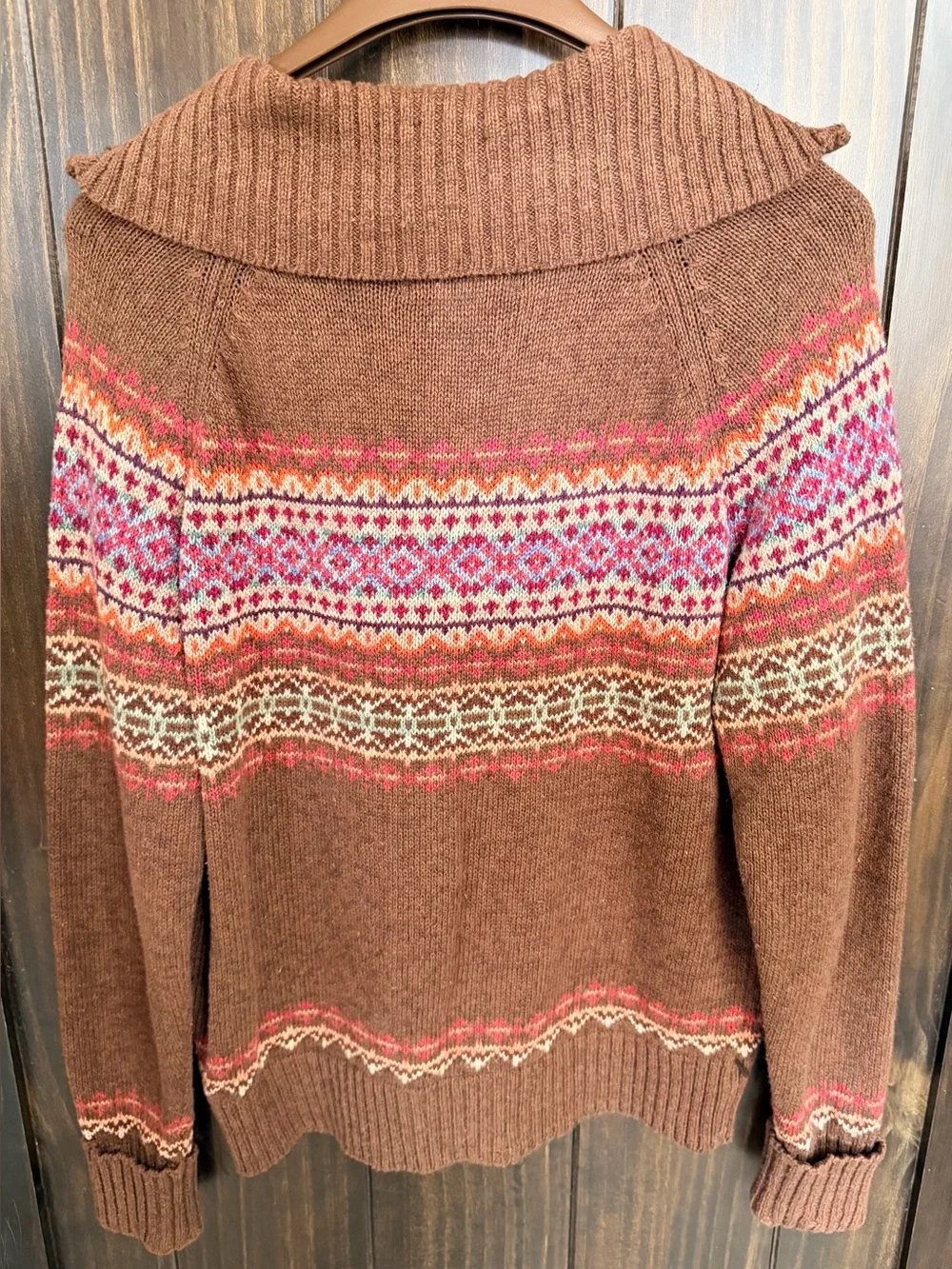 VTG 2001 Heirloom Collectibles Sweater Fair Isle Cardigan Full Zip Womens Small - Picture 7 of 8